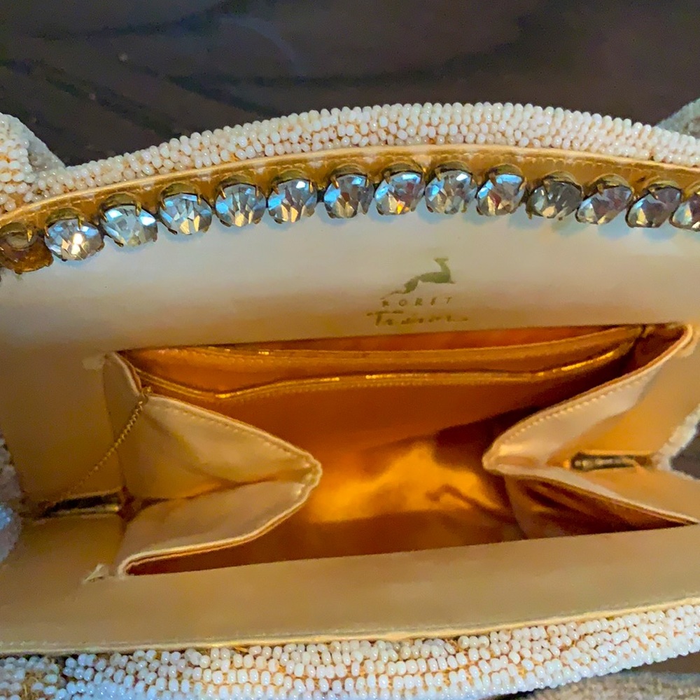 Rare Vintage Beaded Rhinestone Purse - Picture 7 of 14